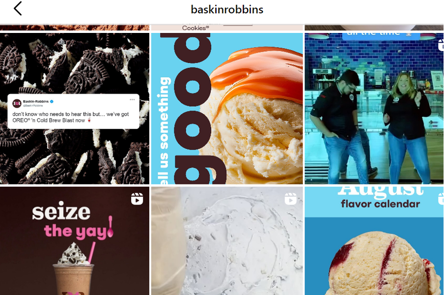 a picture showing a screenshot of the Instagram page of basket n robins