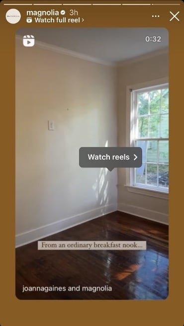 a picture showing a screenshot of an instagram story from the account magnolia
