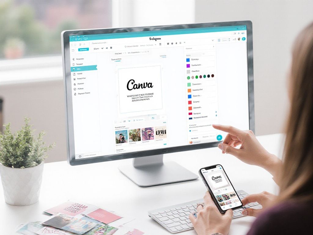 Create Instagram posts with design tools like Canva